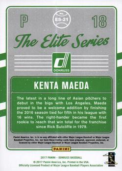 2017 Donruss - The Elite Series #ES-21 Kenta Maeda Back