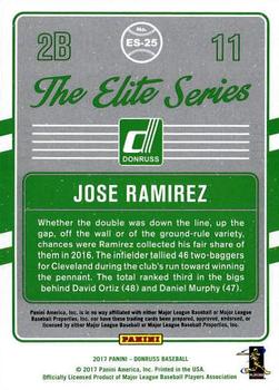 2017 Donruss - The Elite Series #ES-25 Jose Ramirez Back