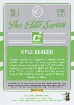 2017 Donruss - The Elite Series Silver #ES-14 Kyle Seager Back
