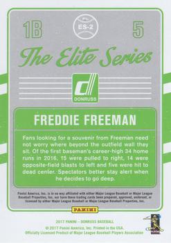 2017 Donruss - The Elite Series Blue #ES-2 Freddie Freeman Back