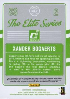 2017 Donruss - The Elite Series Blue #ES-7 Xander Bogaerts Back
