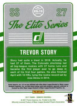 2017 Donruss - The Elite Series Red #ES-19 Trevor Story Back