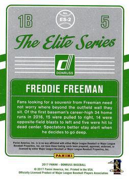 2017 Donruss - The Elite Series Gold #ES-2 Freddie Freeman Back