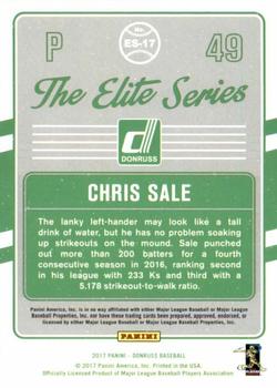 2017 Donruss - The Elite Series Gold #ES-17 Chris Sale Back