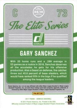 2017 Donruss - The Elite Series Black #ES-18 Gary Sanchez Back