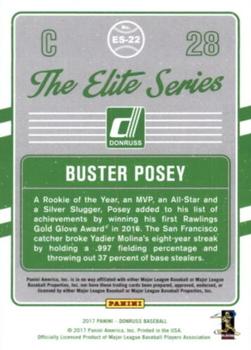 2017 Donruss - The Elite Series Black #ES-22 Buster Posey Back
