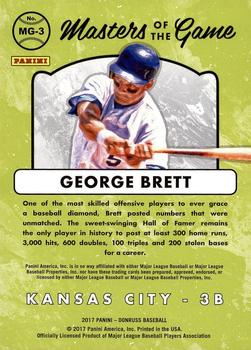 2017 Donruss - Masters of the Game #MG-3 George Brett Back