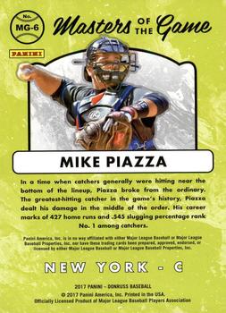 2017 Donruss - Masters of the Game #MG-6 Mike Piazza Back