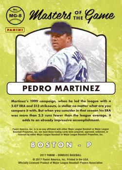 2017 Donruss - Masters of the Game #MG-8 Pedro Martinez Back