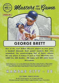 2017 Donruss - Masters of the Game Gold #MG-3 George Brett Back