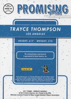 2017 Donruss - Promising Pros Materials #PPM-TT Trayce Thompson Back