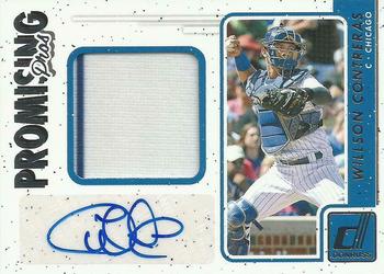 2017 Donruss - Promising Pros Materials Signatures #PPMS-WC Willson Contreras Front