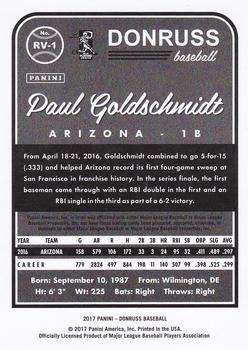2017 Donruss - Retro Variations 1983 Career Stat Line #RV-1 Paul Goldschmidt Back