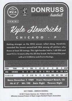 2017 Donruss - Retro Variations 1983 Career Stat Line #RV-6 Kyle Hendricks Back