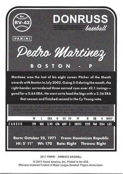 2017 Donruss - Retro Variations 1983 Season Stat Line #RV-42 Pedro Martinez Back