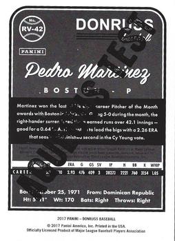 2017 Donruss - Retro Variations 1983 Aqueous Test Proof #RV-42 Pedro Martinez Back