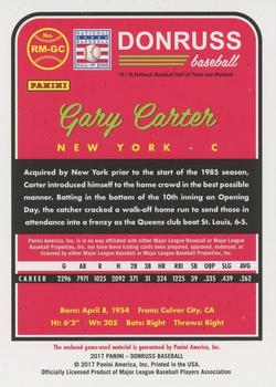 2017 Donruss - Retro Materials 1983 #RM-GC Gary Carter Back