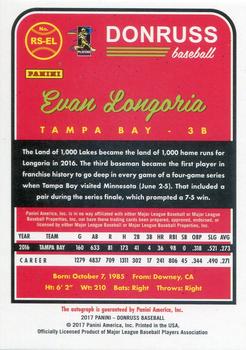 2017 Donruss - Retro Signatures 1983 Pink #RS-EL Evan Longoria Back