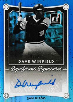 2017 Donruss - Significant Signatures Blue #SIG-DW Dave Winfield Front
