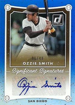 2017 Donruss - Significant Signatures Blue #SIG-OS Ozzie Smith Front
