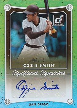 2017 Donruss - Significant Signatures Gold #SIG-OS Ozzie Smith Front