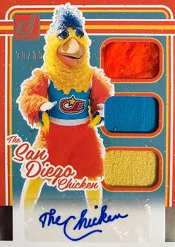 2017 Donruss - The Famous San Diego Chicken Triple Autograph Material #83 Ted Giannoulas Front
