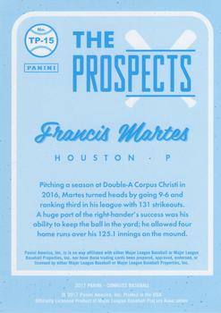 2017 Donruss - The Prospects Cyan Back #TP-15 Francis Martes Back