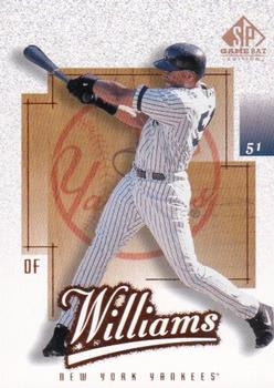 2001 SP Game Bat #39 Bernie Williams Front