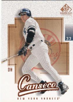 2001 SP Game Bat #42 Jose Canseco Front