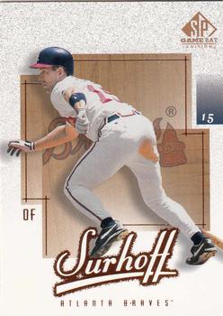 2001 SP Game Bat #50 B.J. Surhoff Front