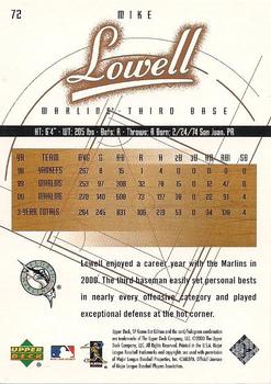2001 SP Game Bat #72 Mike Lowell Back