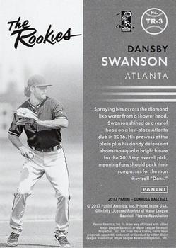 2017 Donruss - The Rookies #TR-3 Dansby Swanson Back