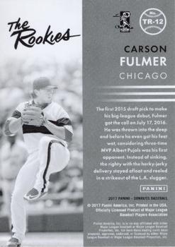 2017 Donruss - The Rookies #TR-12 Carson Fulmer Back