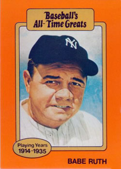 1987 Hygrade All-Time Greats - Promos (Red Backs) #NNO Babe Ruth Front