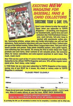 1990 Topps Traded #NNO Topps Magazine / Spring Fever Baseball Front