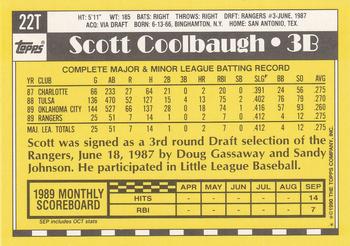 1990 Topps Traded #22T Scott Coolbaugh Back