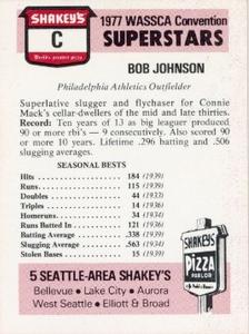 1977 Shakey's Pizza #C Bob Johnson Back