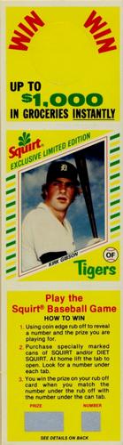 1982 Topps Squirt - Panels Game Bottom #6 Kirk Gibson Front