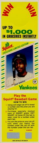 1982 Topps Squirt - Panels Game Bottom #7 Dave Winfield Front