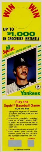 1982 Topps Squirt - Panels Game Bottom #9 Ron Guidry Front