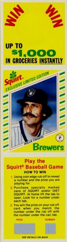 1982 Topps Squirt - Panels Game Bottom #11 Rollie Fingers Front