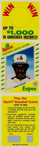1982 Topps Squirt - Panels Game Bottom #17 Andre Dawson Front
