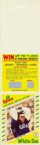 1982 Topps Squirt - Panels Game Top #8 Carlton Fisk Front