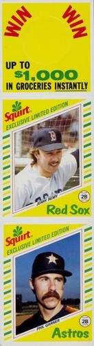 1982 Topps Squirt - Panels 2 Players #2 / 13 Jerry Remy / Phil Garner Front