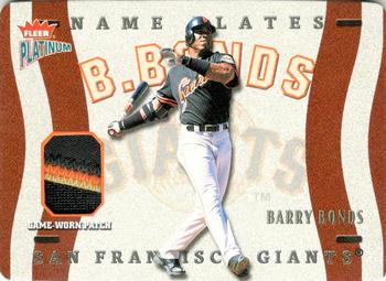 2003 Fleer Platinum - Nameplates #N-BB Barry Bonds Front
