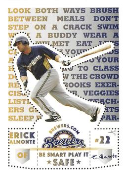 2011 Milwaukee Brewers Police #NNO Erick Almonte Front