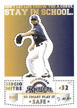 2011 Milwaukee Brewers Police #NNO Sergio Mitre Front