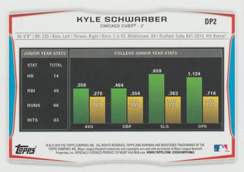 2014 Bowman Draft - Black #DP2 Kyle Schwarber Back