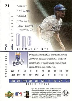 2001 SP Game Used Edition #21 Jermaine Dye Back