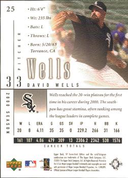 2001 SP Game Used Edition #25 David Wells Back